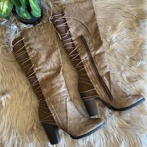 Vibram Brown Lace-Up Boots